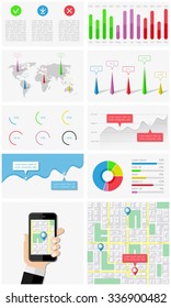 Ui, elements of infographics and user interface. Vector illustration.
