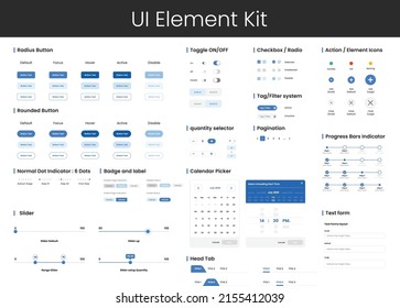 UI Elements Kit for Website or Mobile Application 