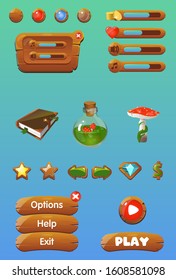 ui elements for the mobile game interface