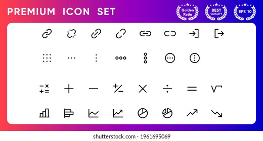 UI elements modern line icon vector set. svg