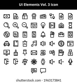 UI elements related icons created to use on your project and work beautifully