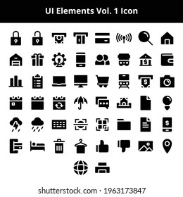 UI elements related icons created to use on your project and work beautifully