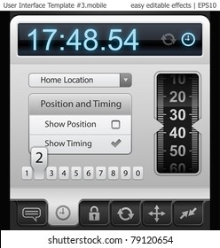 UI Elements For Tablet PC Or Smart Phone. User Interface Template. Vector Illustration. EPS 10.