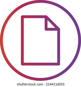 UI file document icon or illustration vector graphic with outline style, rounded, circle, purple, red. suitable for ui, ux, web, and applications.