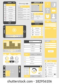 UI FLAT DESIGN  COLLECTIONS 2 YELLOW
