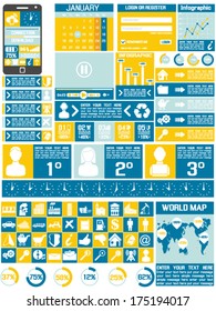 UI FLAT DESIGN  COLLECTIONS YELLOW