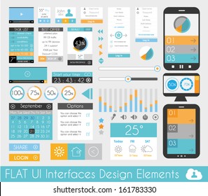 UI Flat Design Elements for Web, Infographics, Data display, Blogs and   Business presentations.