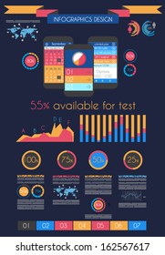 UI Flat Design Elements for Web, Infographics, Data display, Blogs and   Business presentations.