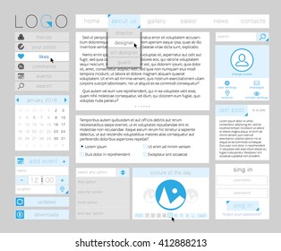 UI flat design modern web elements