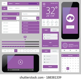 UI flat design web elements