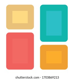 Símbolo de panel de iconos planos de la interfaz de usuario