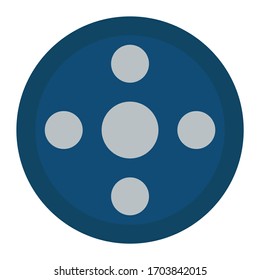 Símbolo remoto de icono plano de la interfaz de usuario