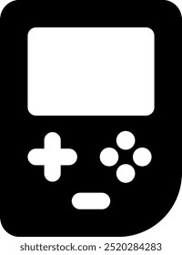 UI game console Vector Icon Illustration. Glyph Style