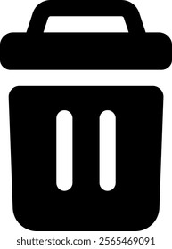 UI Garbage Vector Icon Illustration. Glyph Style