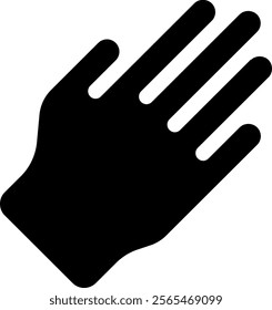 UI Gloves Vector Icon Illustration. Glyph Style