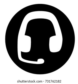 UI Glyph Circle  Icon headset