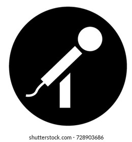 UI glyph circle microphone