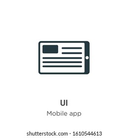 Ui glyph icon vector on white background. Flat vector ui icon symbol sign from modern mobile app collection for mobile concept and web apps design.