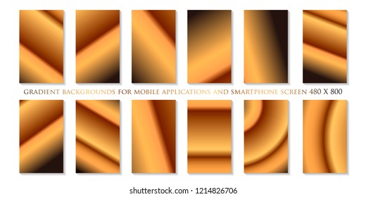 ui Gradients Beautiful colored gradients Abstract set of modern bright gradient backgrounds and texture for mobile applications and smartphone screen. Warm color backdrop. Vivid design element 