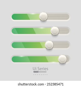 Ui green sliders design.