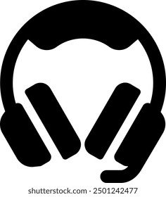 UI headphone Vector Icon Illustration. Glyph Style