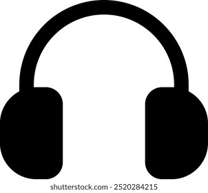 Icône d'Image vectorielle du casque UI. Style de glyphe