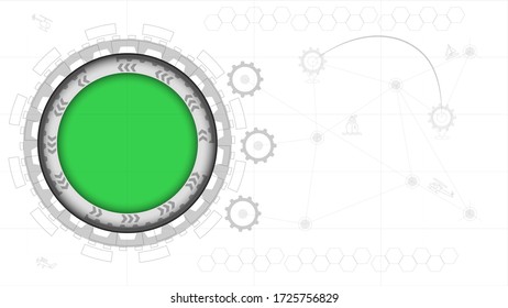 UI Hi-tec interface white abstract digital technology ,high technology for navigation concept ,vector illustration 