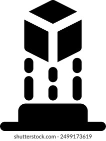 UI hologram Vector Icon Illustration. Glyph Style