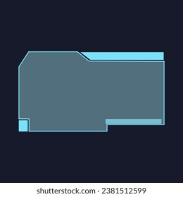 ui hud frame cartoon. border digital, future element, graphic screen ui hud frame sign. isolated symbol vector illustration