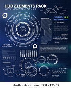 UI hud infographic interface web elements. Futuristic space thin HUD user interface. Web UI interface elements, UI elements, UI design, UI vector icons. Game target navigation interface hud ui design