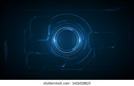 UI HUD screen tech system innovation concept background template. vector illustration