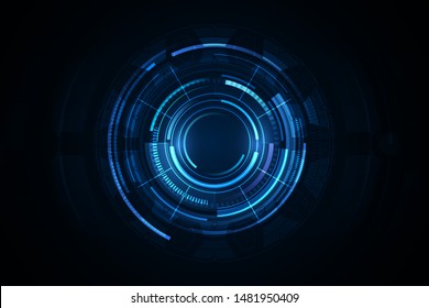 UI HUD screen tech system innovation concept background template. vector illustration