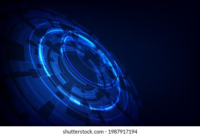 UI HUD screen tech system innovation concept background template. vector illustration	