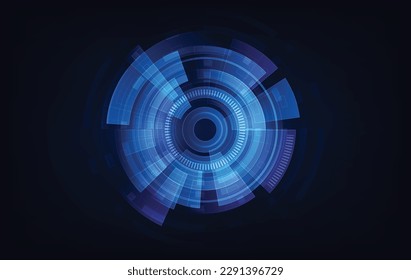 UI HUD screen tech system innovation concept background template. vector illustration	
