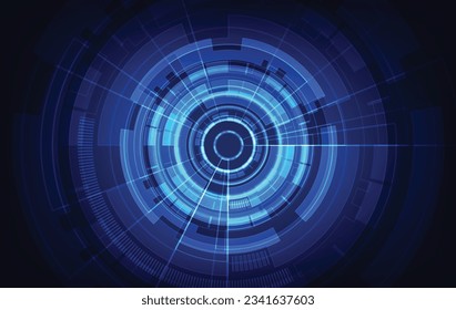 UI HUD screen tech system innovation concept background template. vector illustration	
