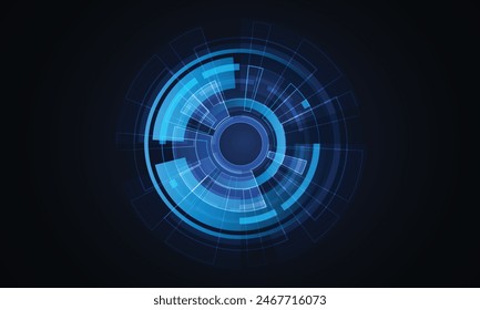 UI HUD screen tech system innovation concept background template. vector illustration	
