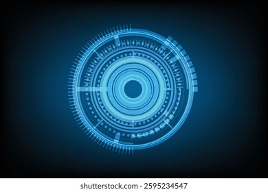 Ui HUD screen tech system futuristic cyber technology concept, Vector Illustration