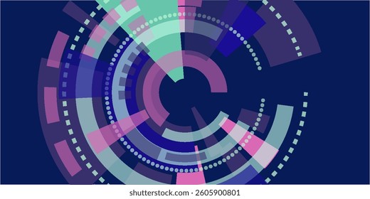 UI HUD screen tech system innovation concept background template. vector illustration	
