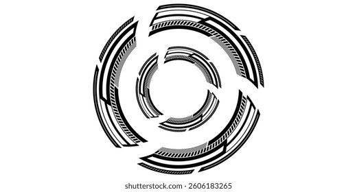 UI HUD screen tech system innovation concept background template. vector illustration 