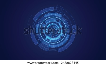 UI HUD screen tech system innovation concept background template. vector illustration	
