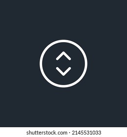 ui diseño de iconos. Arte de línea, aislado, icono plano sobre fondo negro.