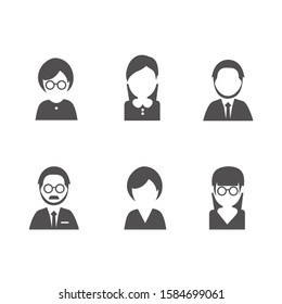 UI Icon Human Figure Working People Business People Vector Graphic Set