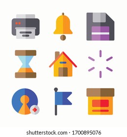UI Icon Set for different seasons. Color with Editable stroke