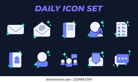 UI Icon set illustrations graphic