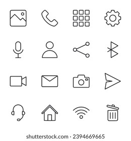 UI icon set vector illustration