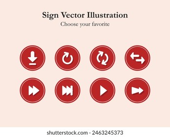 ui icon sign app set arrow cartoon simple line drawing digital business web illustration interface