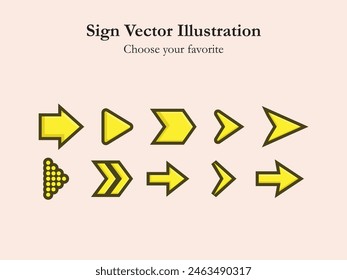ui icon sign app set arrow cartoon simple line drawing digital business web illustration interface