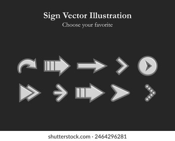 ui icono signo App conjunto flecha dibujo línea simple dibujo digital Web de negocios ilustración interfaz