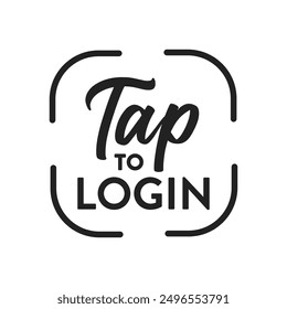 Icono de interfaz de usuario, Toque en el Inicio de sesión, Diseño de SmartPhone, Diseño de App, Vector de interfaz de usuario, Fondo de ilustración