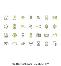 Ui icons, banking - ecommerce icon set